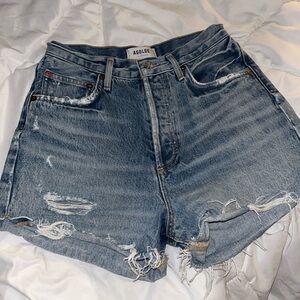 Agolde distressed denim shorts size 26
